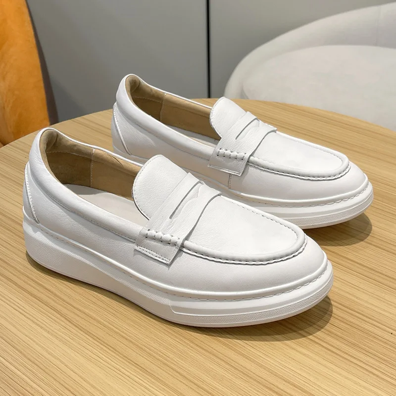 

2023 loafers men Genuine Leather Spring Autumn shoes men luxury Height Increasing casual shoes zapatos de hombre #045-1-083