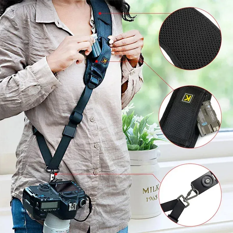 Portable Shoulder Camera Strap for DSLR Digital SLR Camera Canon Nikon Sonys Quick Rapid Camera Accessories Neck Strap Belt