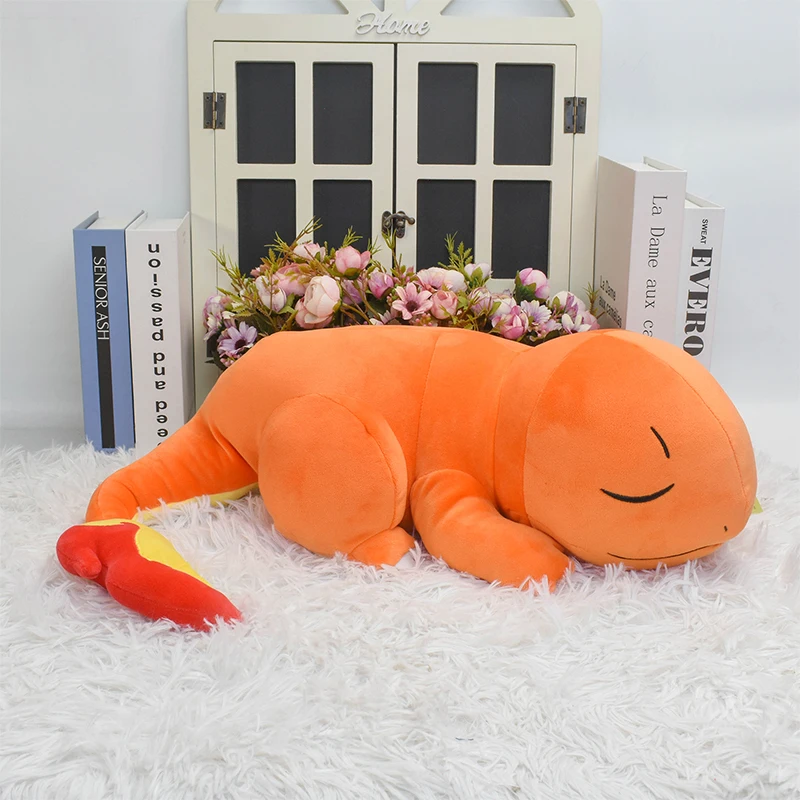 TAKARA Tomy Original Pokemon Plush Sleep Charmander Pillow Soft Stuffed Animal Toys Kawaii Anime Dolls Christmas Birthday Gift