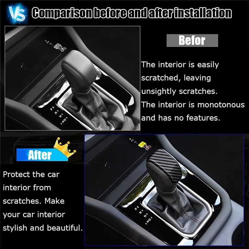

XMSJ-AASS-For Subaru Forester 2025 Car Gear Shift Panel Gear Shift Knob Cover Trim Interior Accessories Carbon Fiber