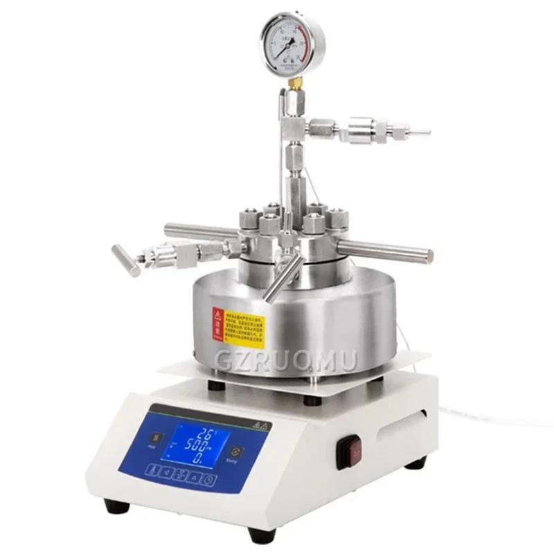 

50ML Laboratory Equipment High Pressure Reactor Magnetic Stirring Hydrothermal Synthesis Hydrogenation Sensible Pressure Device