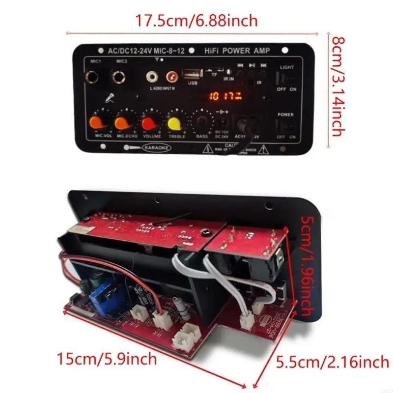 G6DD Sound Aslifier Board 30W Поддержка двойной микрофон Bluetouth-совместимый 12 В 24 В