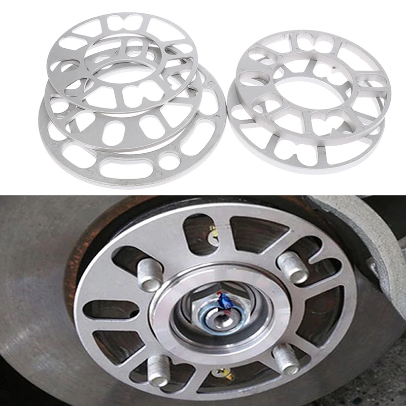 Espaçador de Roda de Alumínio 5/8/10mm Universal para Modificação de Cubo de Roda Automotivo com 4/5/6 Furos