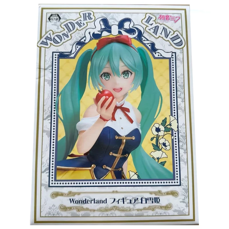 Taito oryginalne oryginalne postacie Piapro Hatsune Miku Wonderland rysunek Shirayukihime 18cm kolekcje zabawkowy model figurki prezent