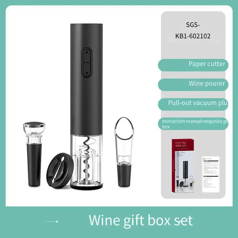 Portable multifunctional creative automatic wine bottle opener gift set