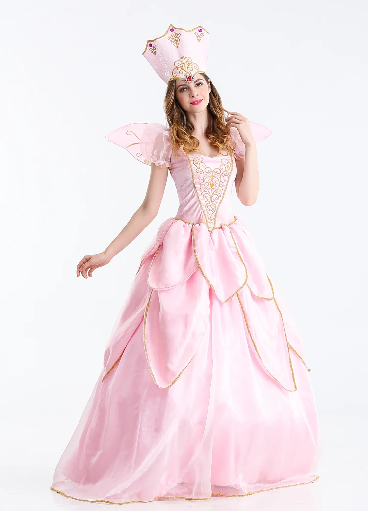 

Розовый костюм принцессы, бал на Хэллоуин, крылья феи, эльфийский цветок, костюм феи, придворный дор, косплей, женский традиционный этнический олень...