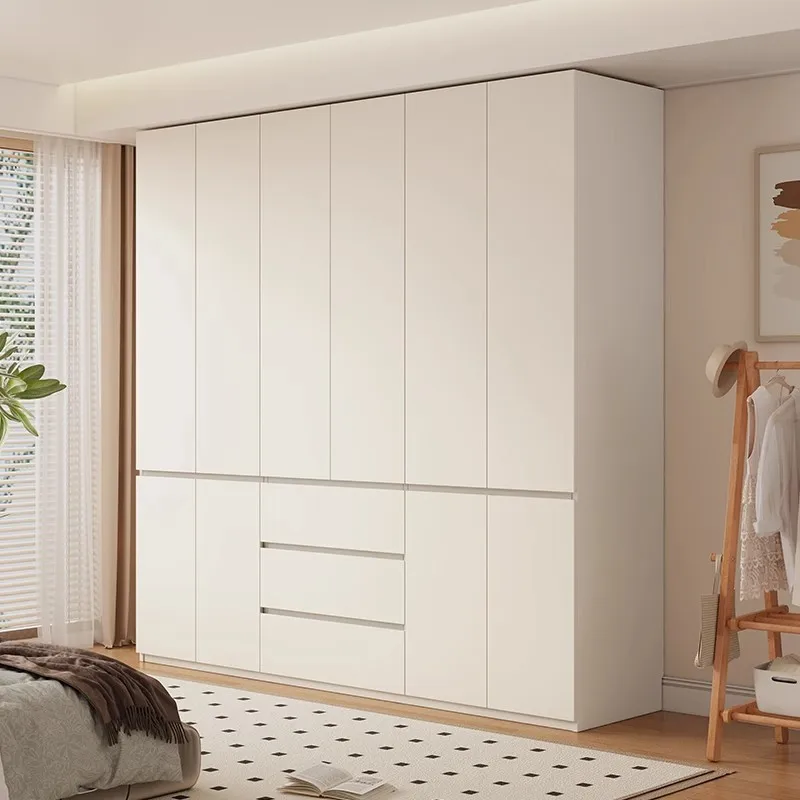 PYJ all solid wood wardrobe cream style whole house cabinet modern simple separate wardrobe