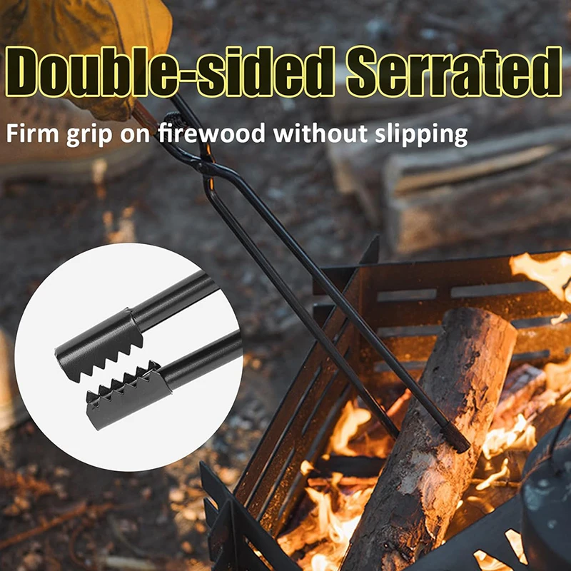 

Camping Charcoal Tongs Charcoal Clamps Tongs Charcoal Fire Lightweight Portable Carbon Burning Tongs Camping Fireplace Tongs