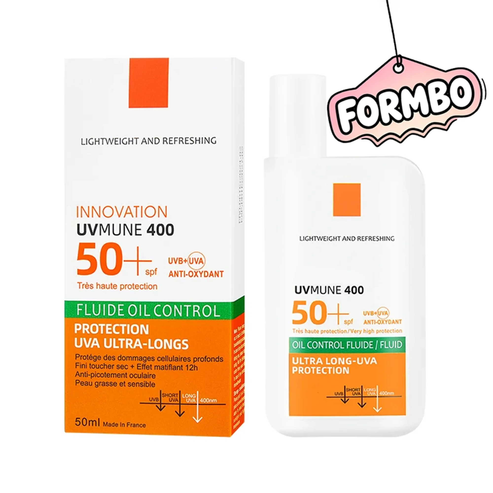 SPF50+ Sunscreen Lotion, Lightweight Non-Greasy Face & Body UV Protection Lasting Moisturizing, Refreshing Daily Sunburn Defense