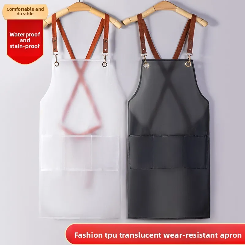 

Transparent TPU Apron: Waterproof, Oil-proof, Wash-free, Ideal for Home, Aquatic Store, Pet Shop & Studio Workwear.