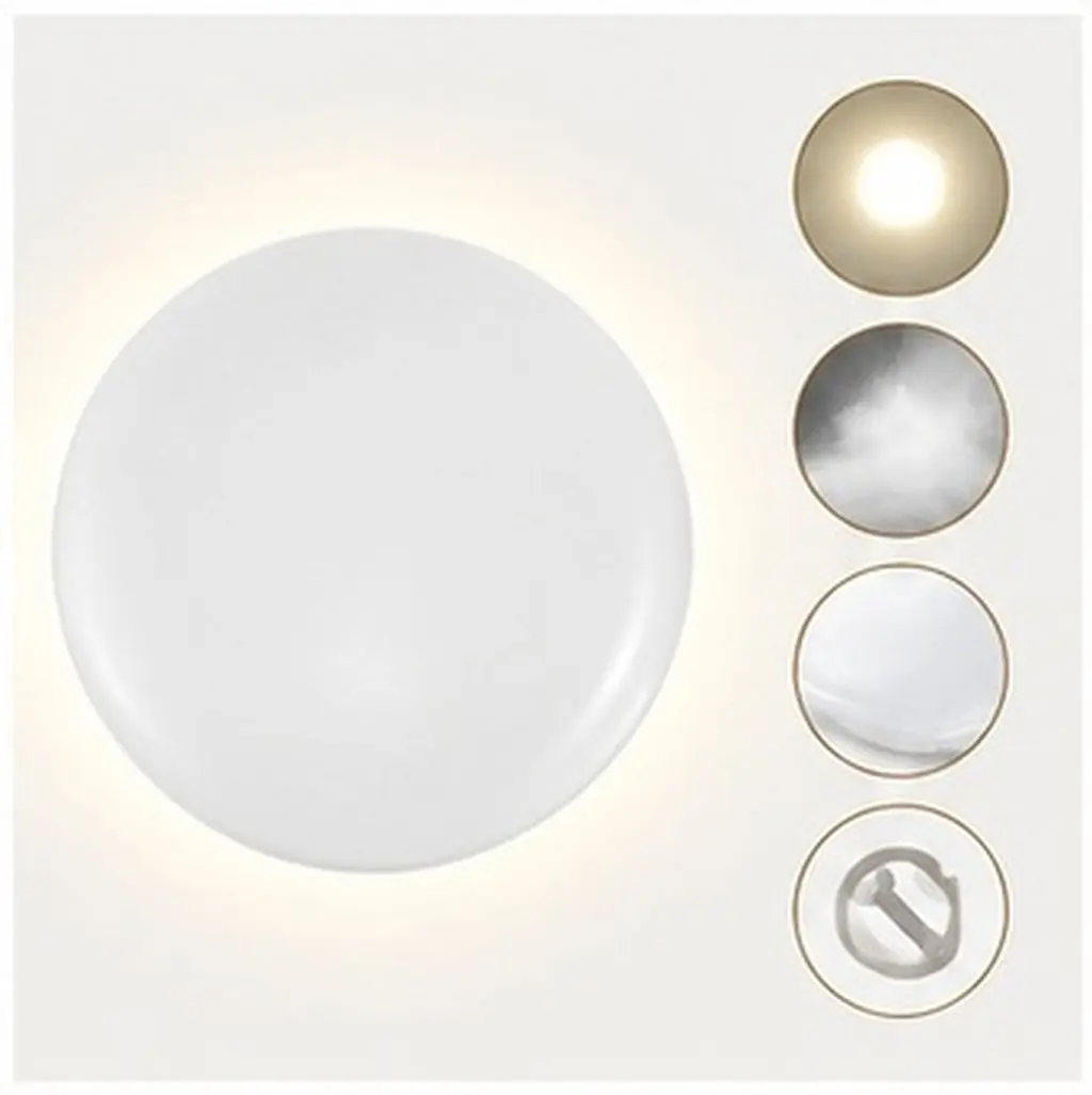 6Pcs Lampshade Diffuser Milky White Thick Round Sheet Soft Light Ceiling Fixture Cover for Home Office Pendant Lights
