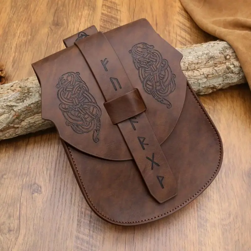 

Унисекс, древняя скандинавская сумка для монет, 21*16 см, поясные сумки из искусственной кожи, средневековые костюмы для для