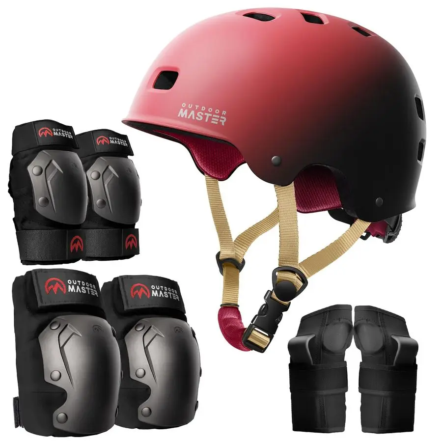 

Skate Protective Gear Set for Adult amp Youth, Skateboard Helmet Knee and Elbow Pads with Wrist Guards for Scooter, Inline Rolle