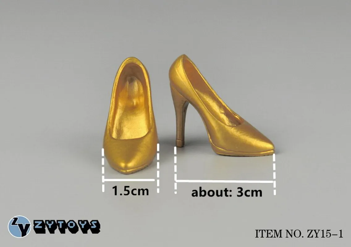 1/6 Scale Women High Heels Mini Shoes 7 Colors for 12inch Action Figure Female TBL Body OB OD BJD Dolls Dollhouse Decoration