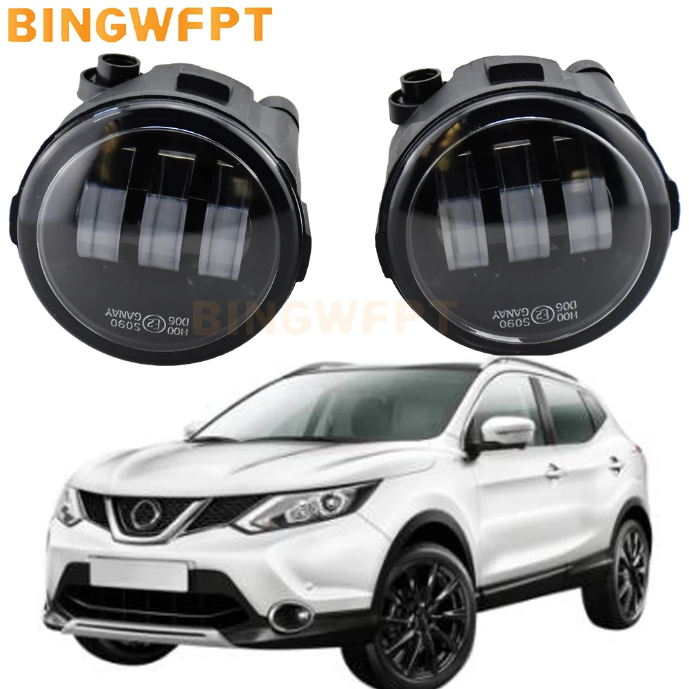 For Nissan QASHQAI J11 ROGUE 2015 2016 2017 LED Fog Light Daytime Running Fog Lights 12V H11 Fog Lamps