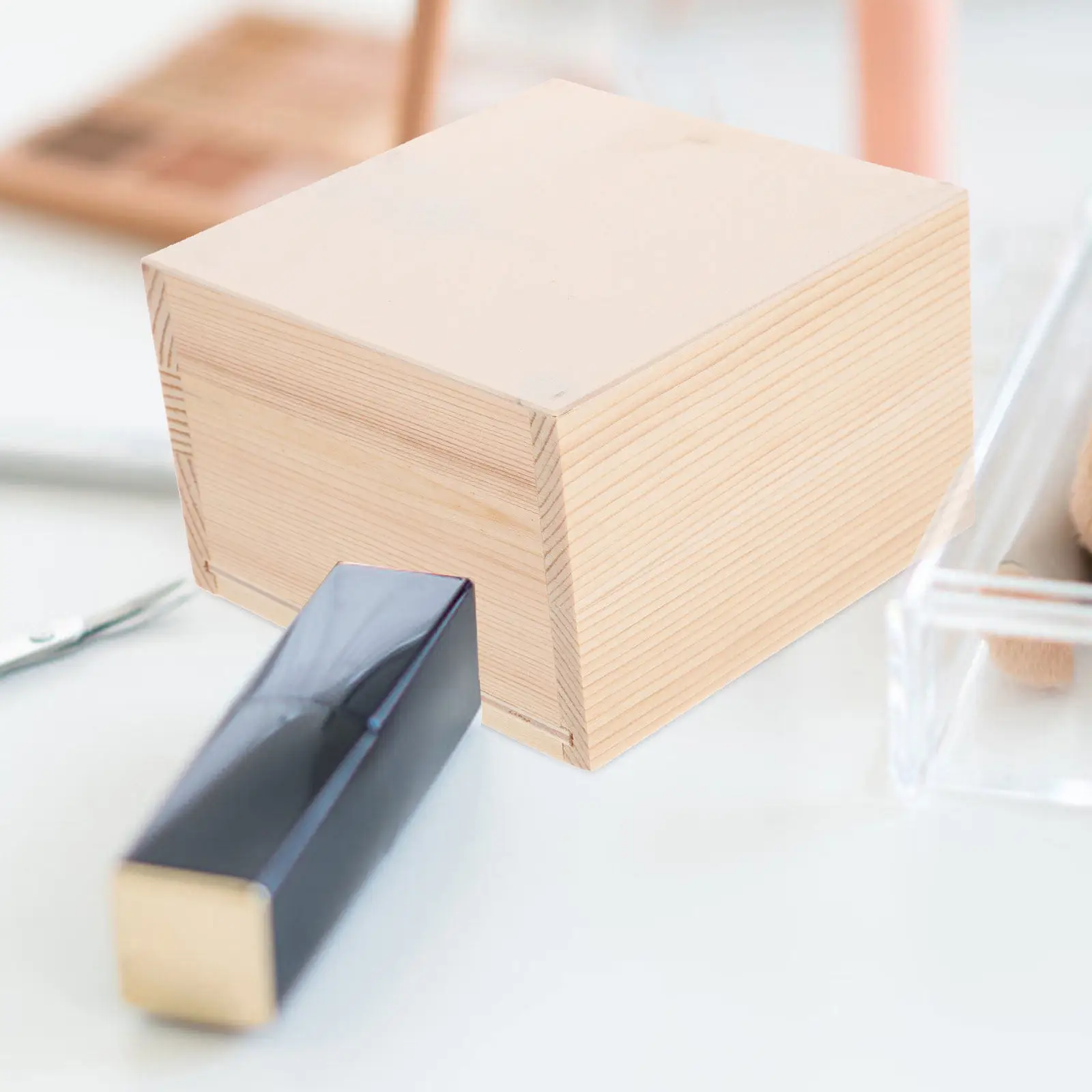 

1Pcs Wooden Gift Box Push Cover Square 12x11.8x7.6cm Jewelry Storage Case Ring Bracelet Packaging Box for Valentine