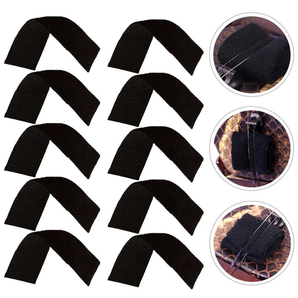 10 Pcs Erhu Sound Pad Practice Mute Home Filter Cushion Supplies Musical Instrument Durable Mutes Wool