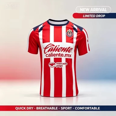 2026 New Mexican Super Guadalajara Home Sports Shirt, Quick Drying and Breathable Loose Casual Unisex T-shirt Family Kids Tees