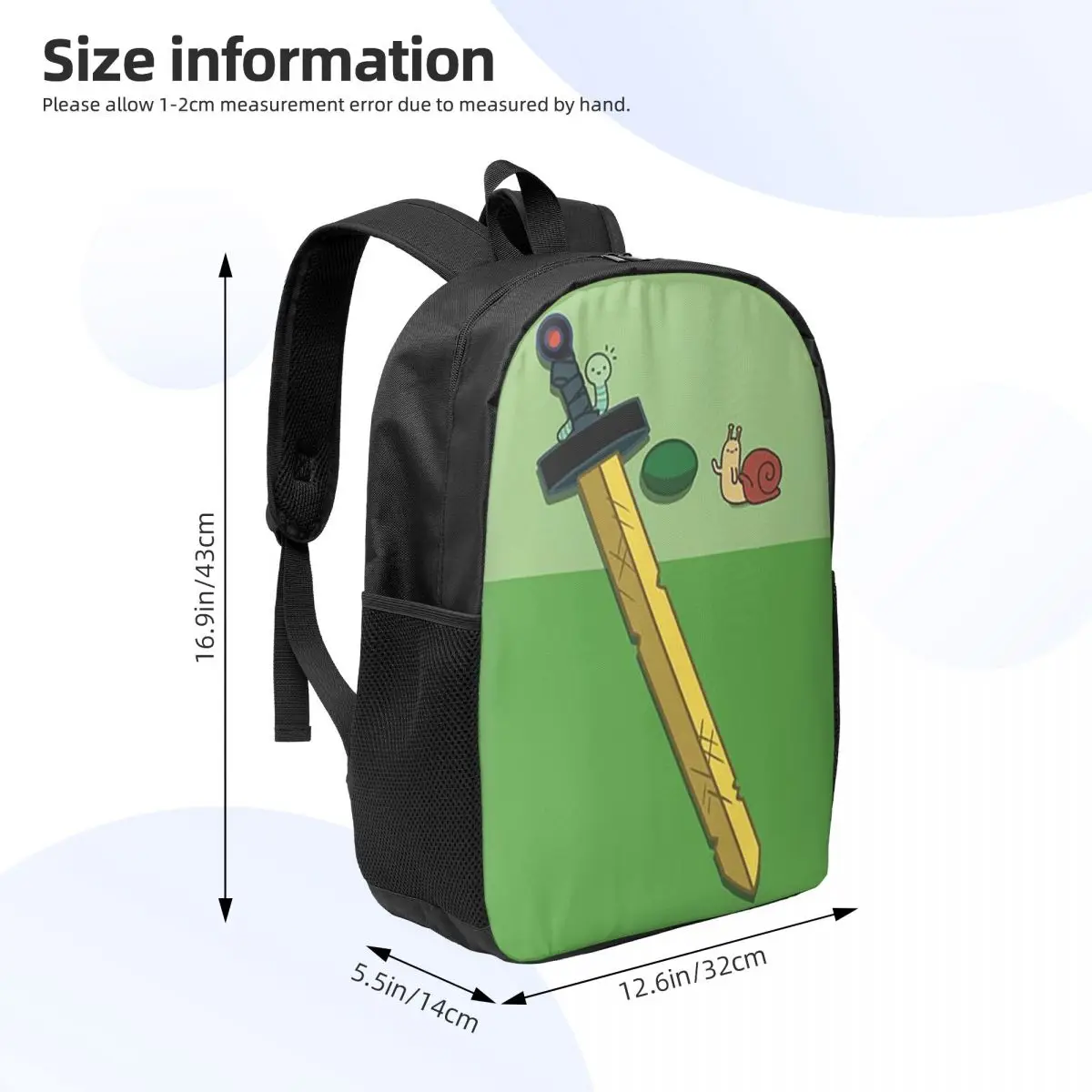 حقيبة ظهر Finn The Human Adventurer للنساء للأولاد والبنات حقيبة كتب للأطفال حقائب مدرسية قابلة للحمل حقيبة كتف