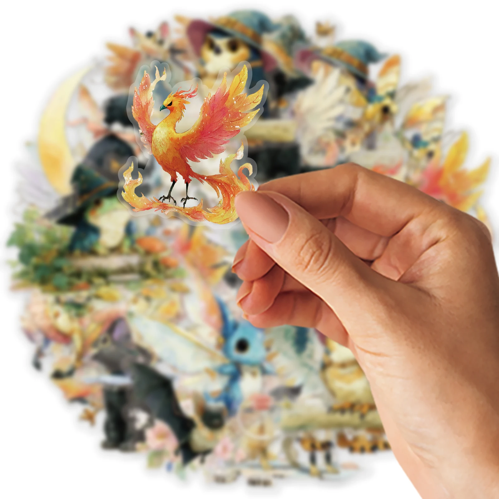 Etori Life الحيوانات السحرية الصينية-الإنجليزية مختلطة الرجعية عنصر الحيوان ملصقات نمط DIY بها بنفسك لوازم القصاصات ، أجهزة الكمبيوتر المحمولة ، الحالات الهاتف ، أكياس ورق الهدايا للأطفال ، ملصقات الألعاب #3