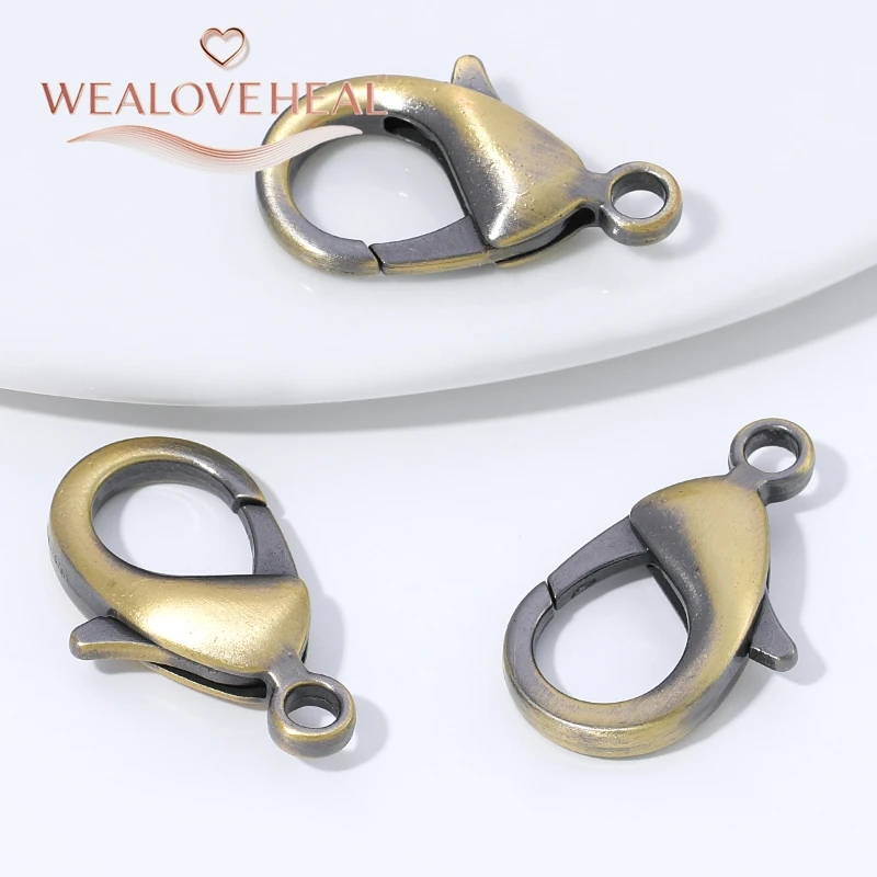 armband verschluss，22mm 26,5mm Vintage Antik-Bronze Messingbeschichtete Karabinerverschlüsse Haken DIY Schmuckzubehör für Armband- und Halsketten-Herstellung – Detail 19