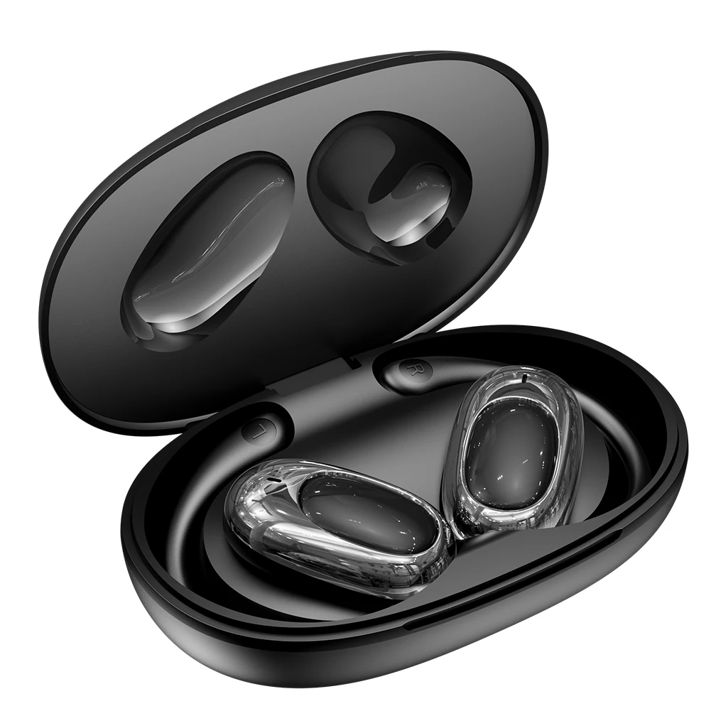 Écouteurs sans fil avec étui de chargement, écouteurs, casque à oreille ouverte BT 5.4, écran tactile, sports, entraînement, course à pied