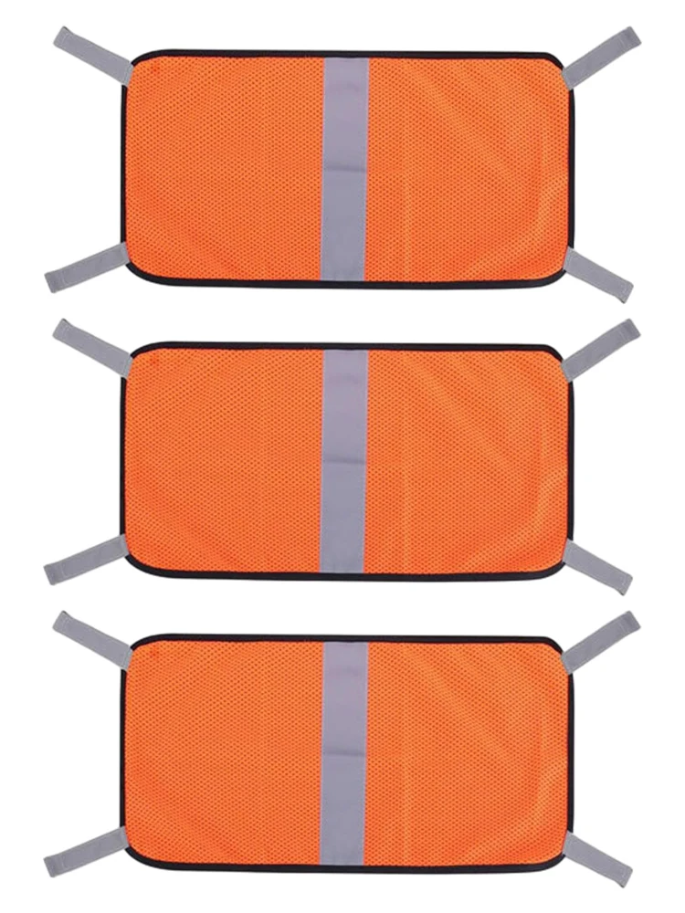 3 قطعة والعتاد مع ستائر شريطية عاكسة خفيفة الوزن عالية الوضوح حقائب الظهر التخييم ركوب الدراجات التنزه الحريق لوحة أمان برتقالية