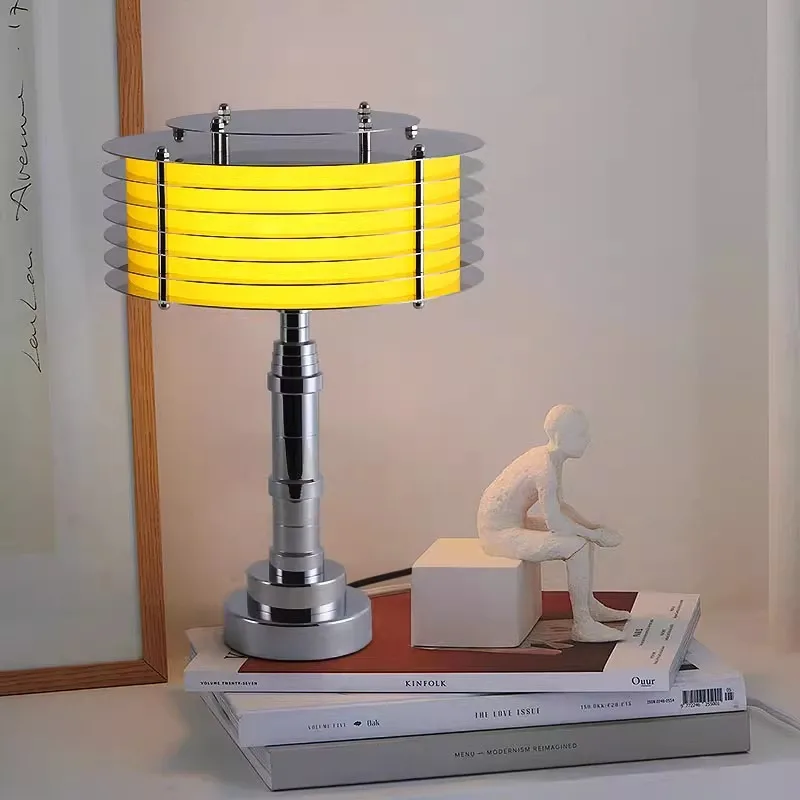 Minimalist living room chrome study desk lamp bedside bedside hotel model room decoration floor lamp