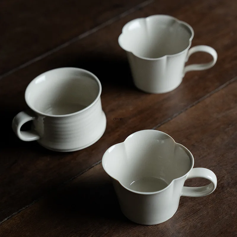 

Ash Glaze Coffee Cup Ceramic Single Tea Cup High-end Handmade Ceramic Cup Office Coffee Cup Set