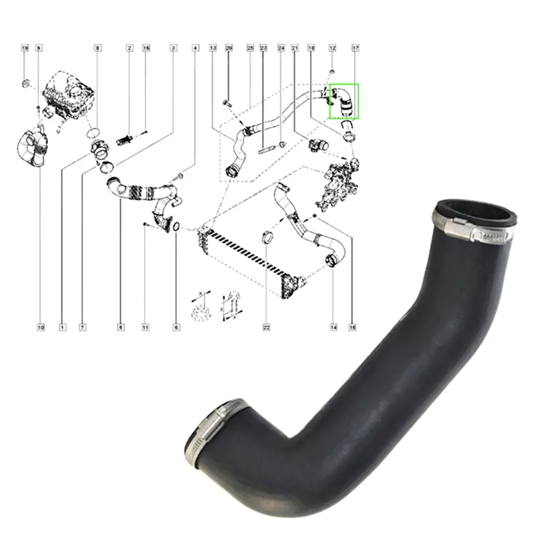 Para Nissan NV400 Renault Master MK3 2,3 DCI Intercooler Turbo manguera reemplazo-números de pieza 144602862R 144604669R 1446027