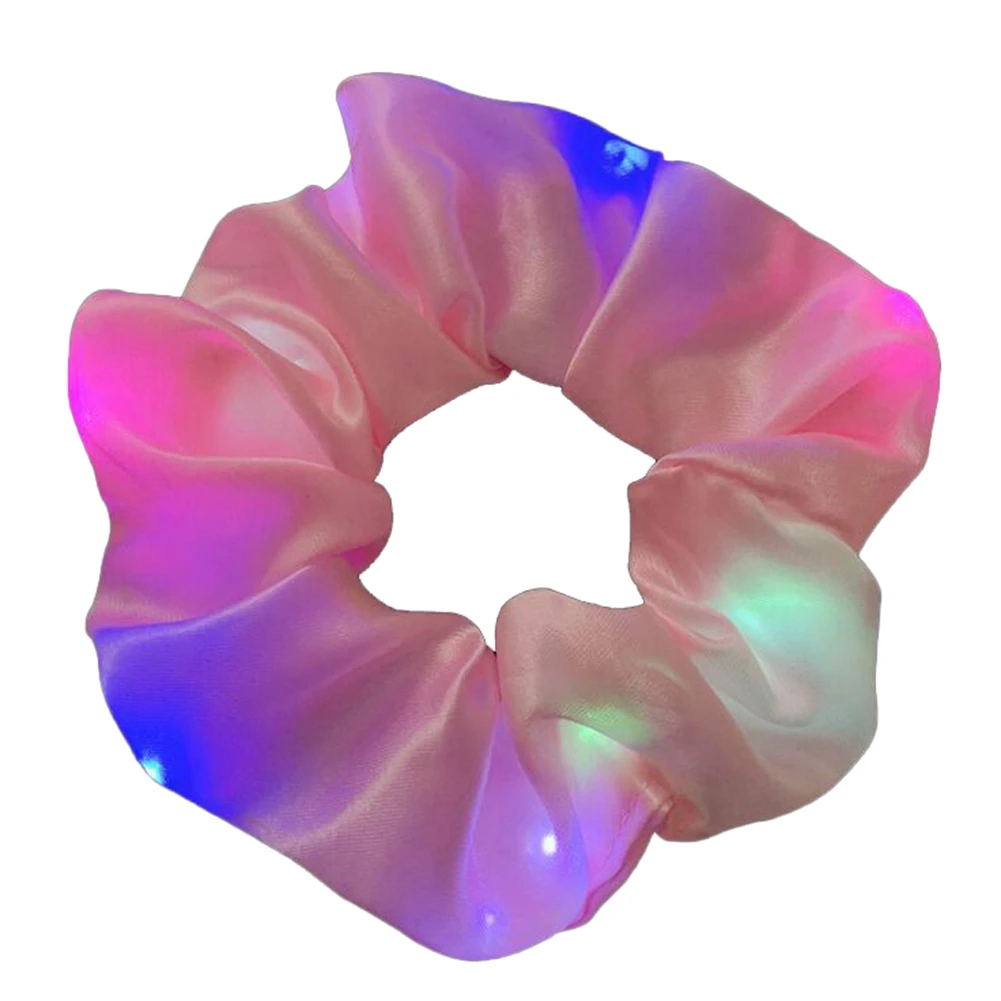 Light-Emitting Hair Scrunchies,Pig Large Intestine Hair Ring,Elastic Hair Bands for ,Hair Ties Clips Accessories C