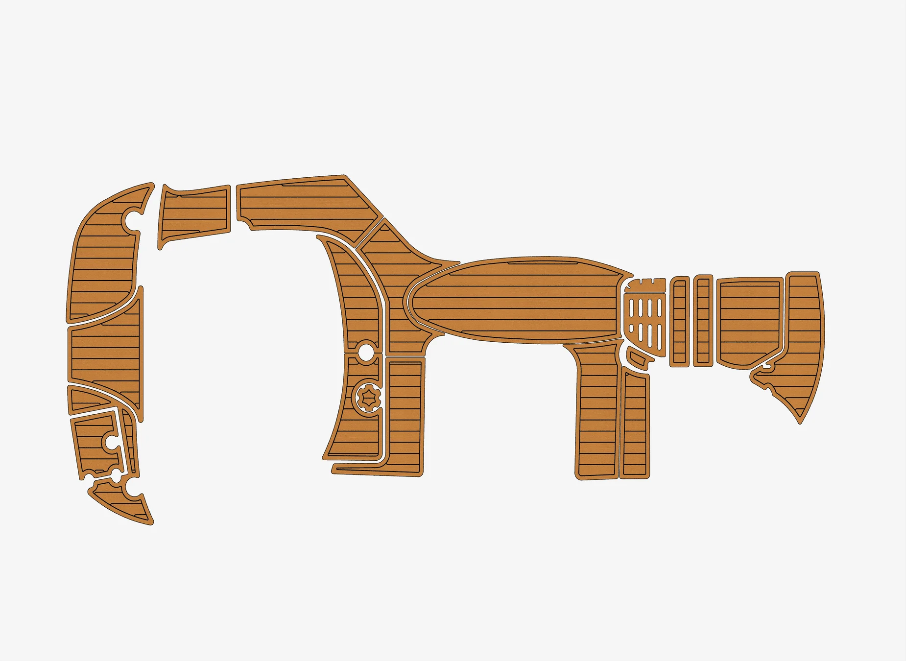 

2008-2010 Crownline 260 CR 1/4" 6mm EVA foam Non-Slip PVC Teak Decking marine Mat seadek aqua carpet Marine Floor