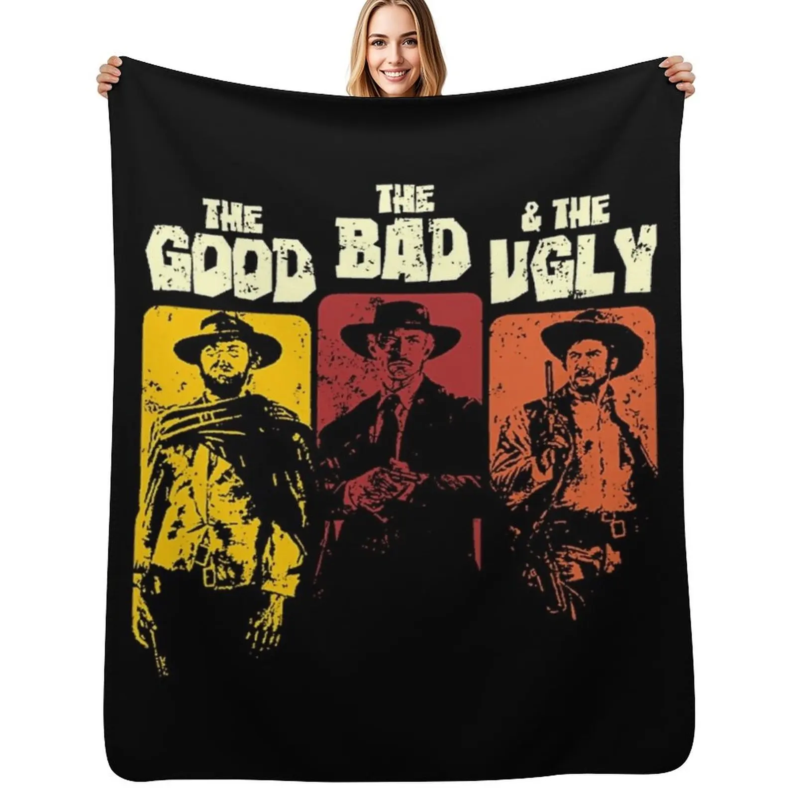 The Good, The Bad, & The Ugly Throw Blanket Picnic Flannel Loose Decorative Sofa Beach Thermal Blankets