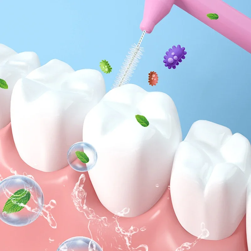 Interdental Brushes Oral Dental Hygiene Floss Brush Flossing Head Braces For Cleaning Tooth Cleaning Tool L/I Shape Toothpick