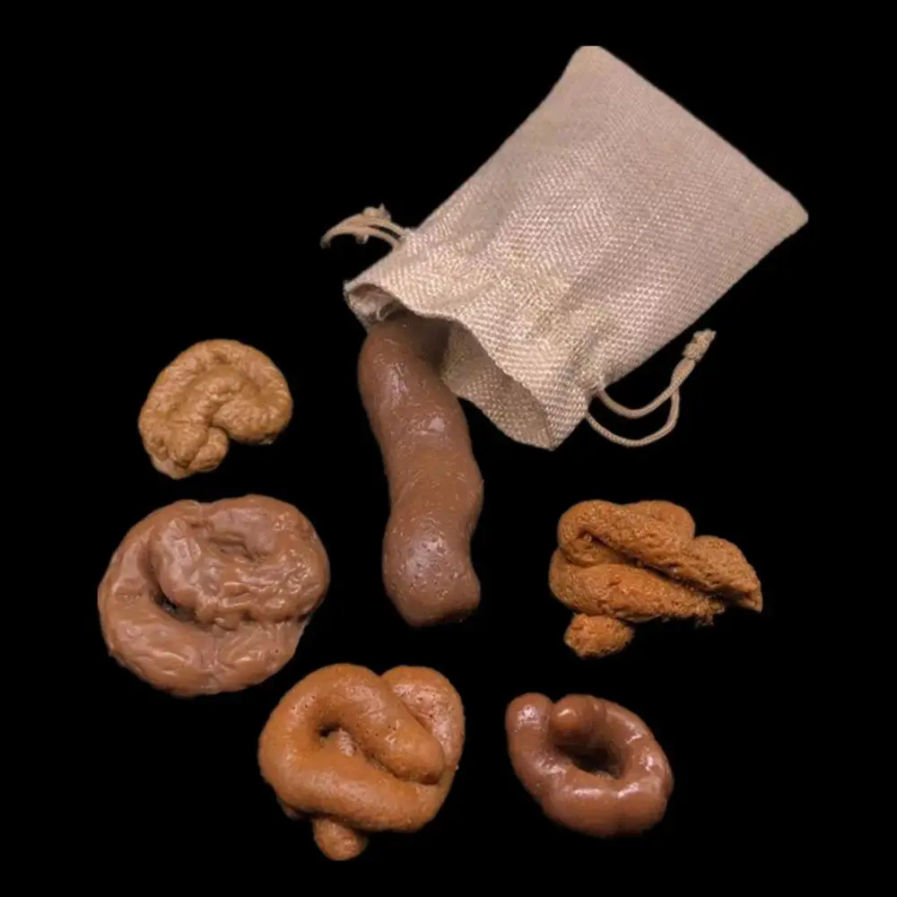 

1/6Pcs Funny Realistic Piece of Shit Turd Mischief Gadget Squish Antistress Gadget Toys Joke Fake Poop Gift Prank Tricky Toys