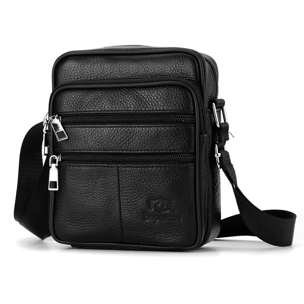 Men's Shoulder Bag Business Casual Vintage Messenger Bag High Quality Leather Men's Travel Shoulder Bag