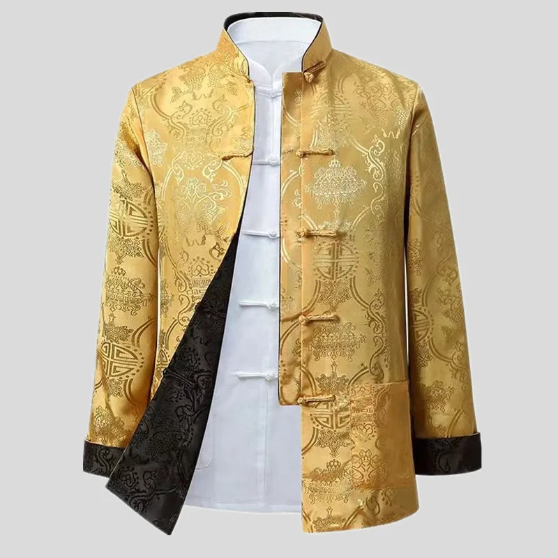 Men Chinese Dragon Shirt Kung Fu Coats China New Year Tang Suit Traditional Chinese Clothing For Men Jackets Hanfu Men Clothing