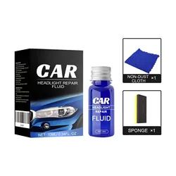 Headlight Cleaner Headlight Kit Liquid Cleaner Car Polish Headlight Cleaning Supplies Solution Kit With Sponge 10/30/50ML