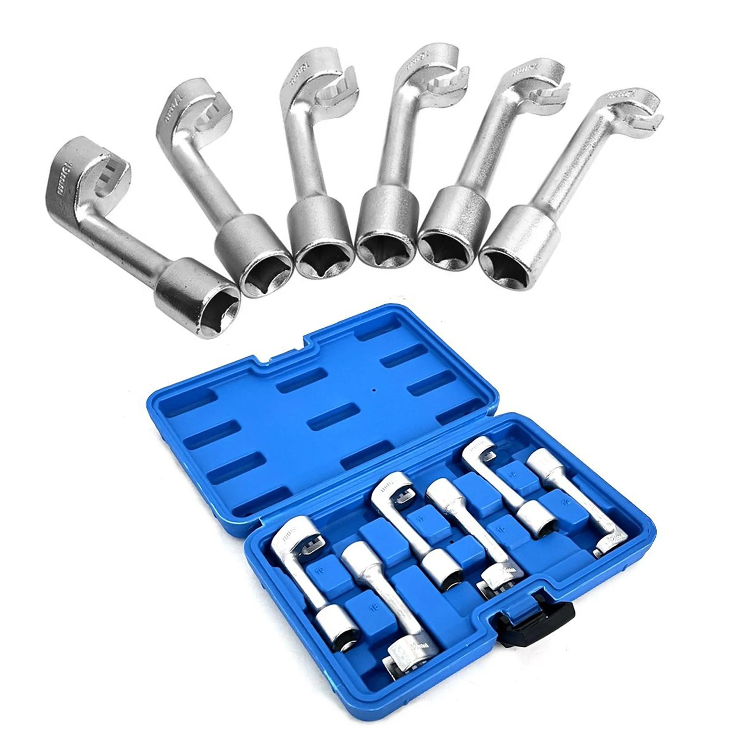 

6PCS 12-19mm 1/2inch Drive Fuel Injector Line Injection Socket Open End Wrench Hand Tools Tool Accessories Woodworking Tools