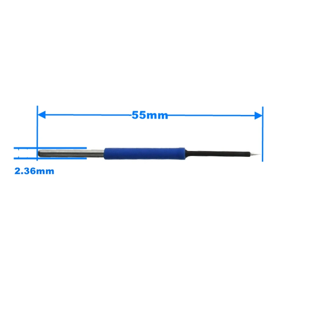 5 sztuk opakowanie hurtowa elektrosurgiczna igła do ołówka kauteryjnego, elektrody artroskopowe końcówka wolframowa 55mm * 2.36mm, igła, ołówek ESU