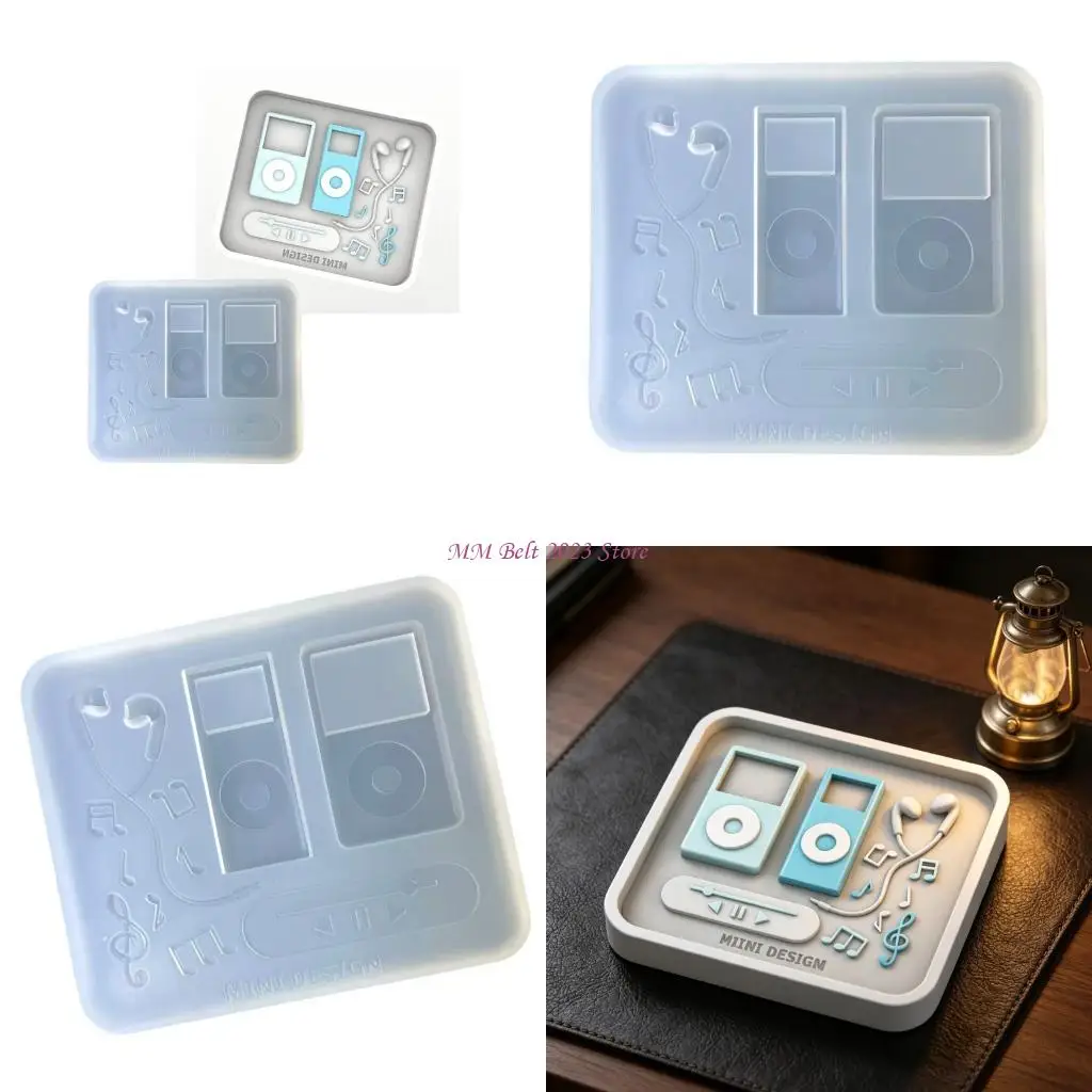 49ME Reusable Silicone Mold MP3 Themed Crafting Moulds Art Project Molds Great for Handmade Jewelry and Desktop Display