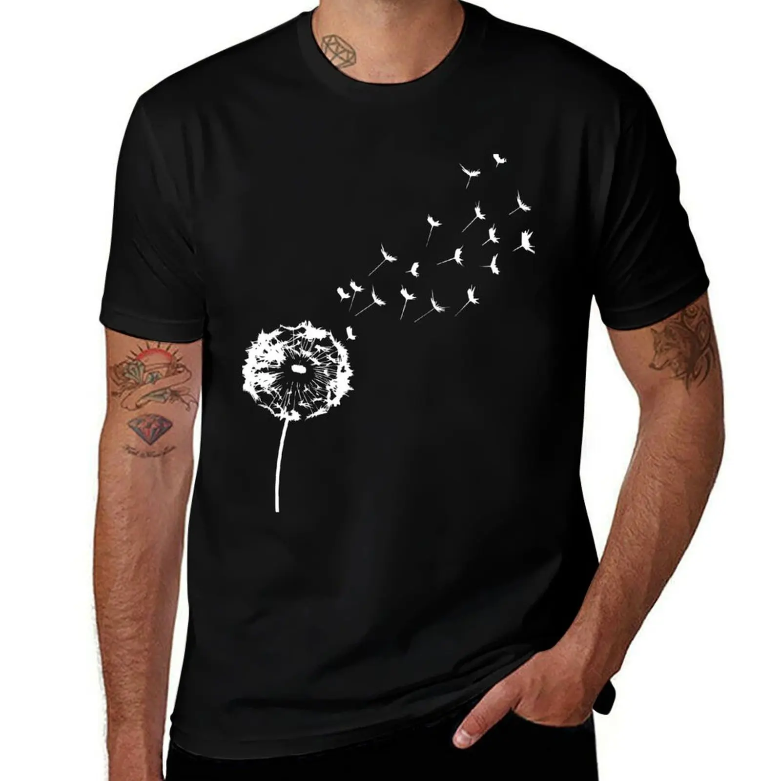 

tees t for t shirts graphic shirt anime men man Dandelion oversize t T-Shirt 100% shirts cotton