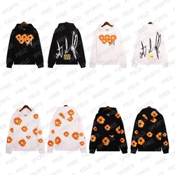 Adult/ Kids Print Hoodies Popular Brand Co Branded Flame Cotton Pattern Printed Casual Pullover Sweatshirts Oversize Couple Top