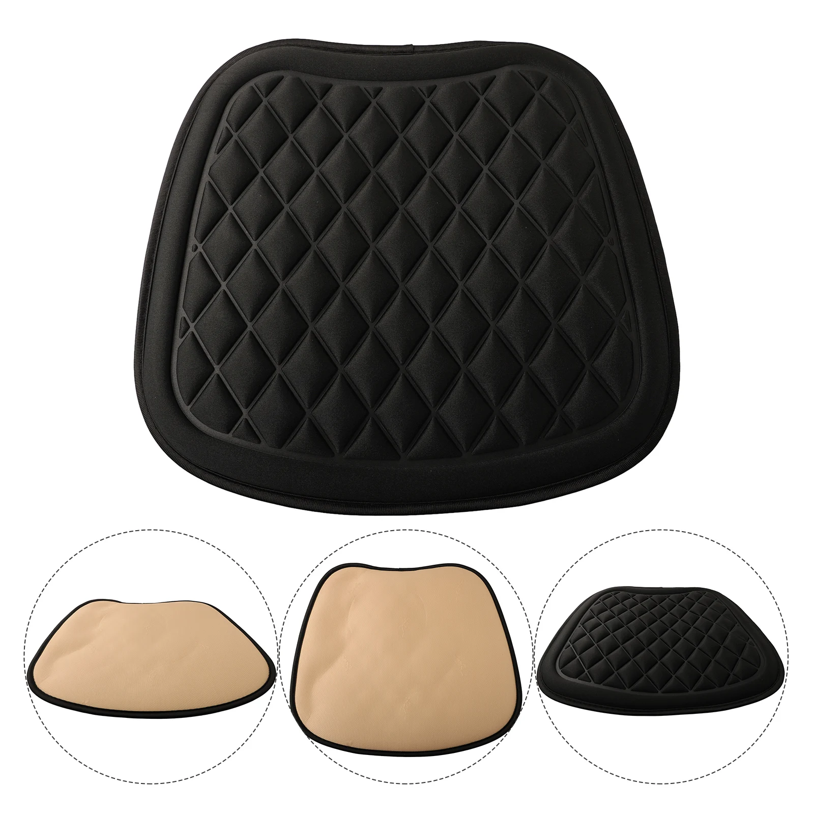 Memory Foam Cushion for Car Driver Seat with Enhanced Airflow Gaps and Non-Slip Rubber Base to Reduce Heat Buildup and Slippage
