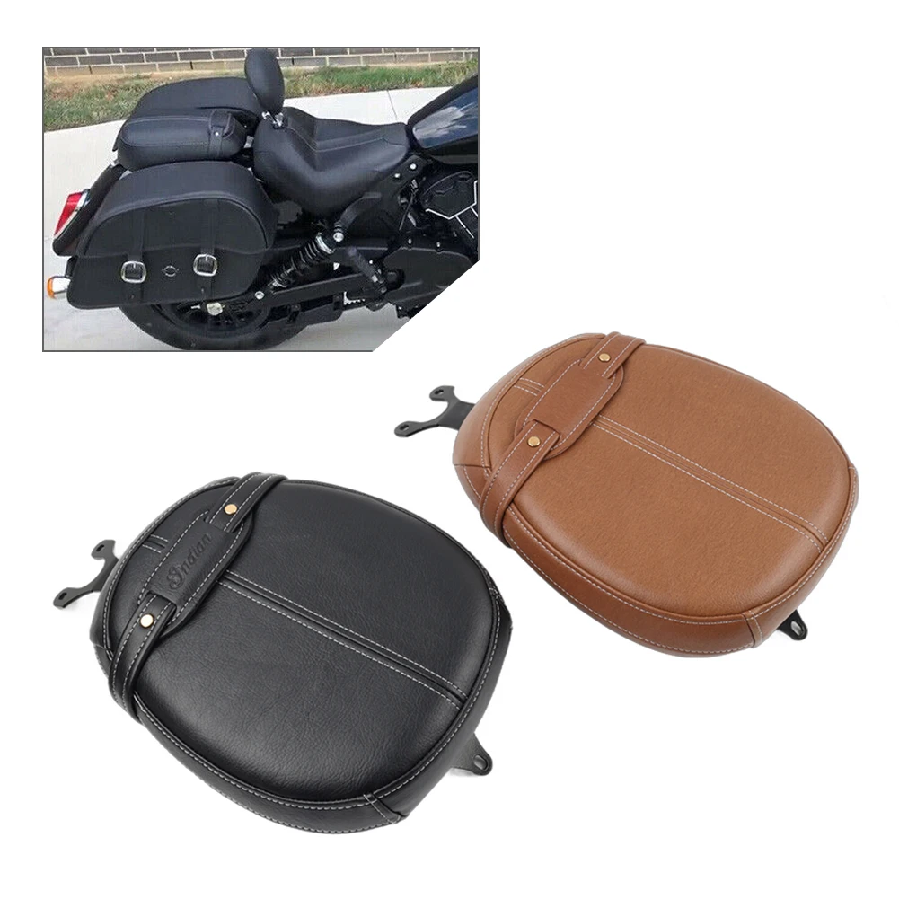 Motorcycle Rear Passenger Pillion Seat Black/Brown For Indian Scout 2015-2022 & For Scout Sixty 2016-2022