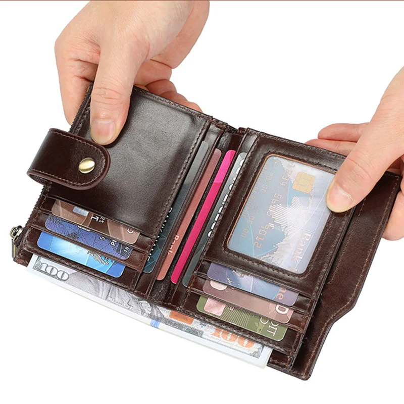 بولكابتن جلد طبيعي محافظ قصيرة للرجال تتفاعل خمر محفظة نسائية للعملات المعدنية حامل بطاقة الذكور المال كليب محفظة حقيبة يد