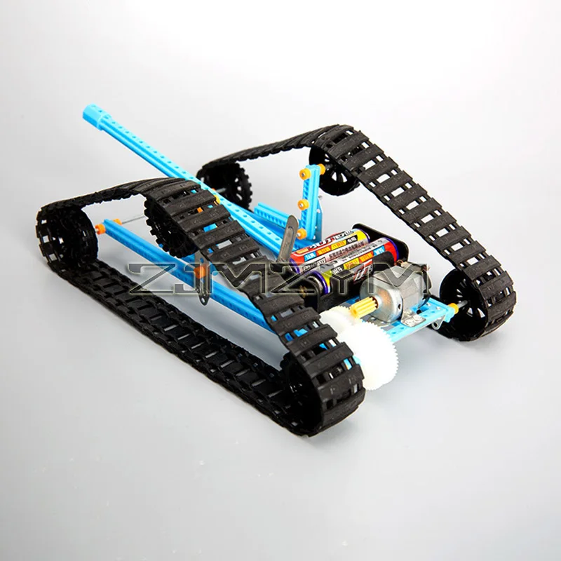 DIY Crawler Model Handmade Tracked Vehicle Production Electric Physics Science And Technology Teaching Model