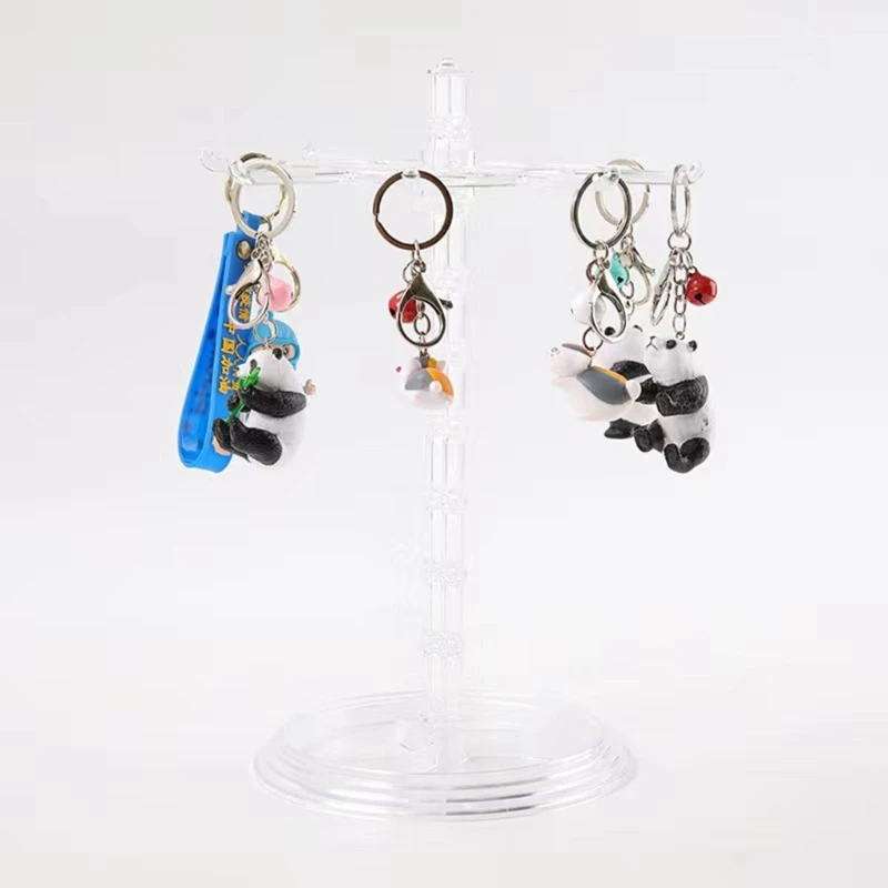 Jewelry Rotating Display Holder  Necklace Keychain Stand Rack Hook