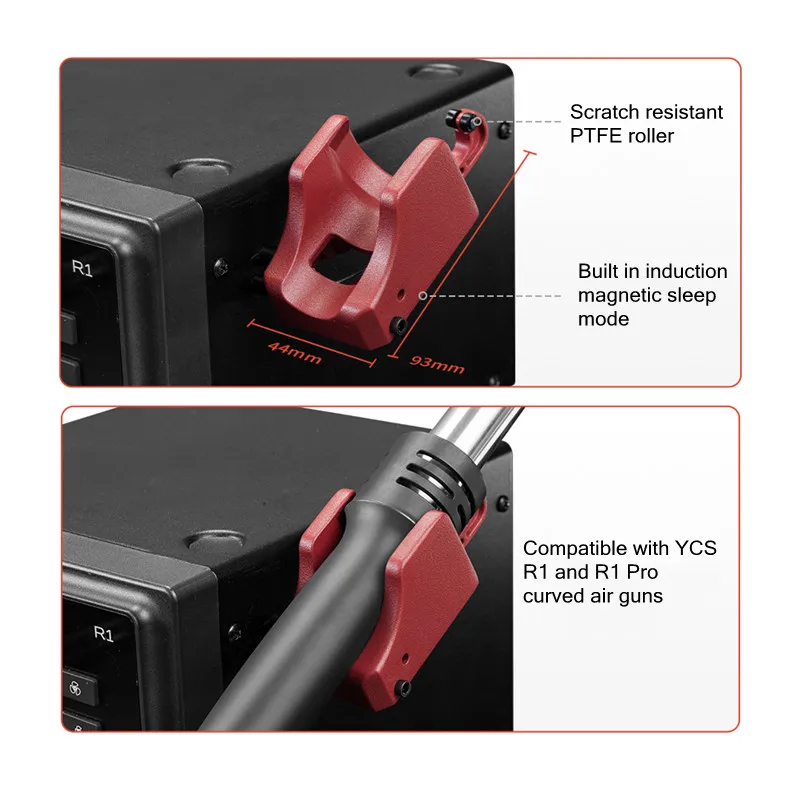 YCS Base de suspensión automática colgante lateral Base de suspensión autoblocante soporte de hiberna de inducción para herramienta de aire caliente R1/R1 Pro