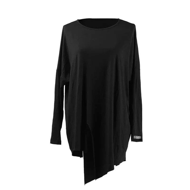 Topy do tańca latynoskiego dla kobiet luźna czarna koszula z długimi rękawami ubrania do ćwiczeń latynoskich Chacha Samba kostiumy do tańca latynoskiego